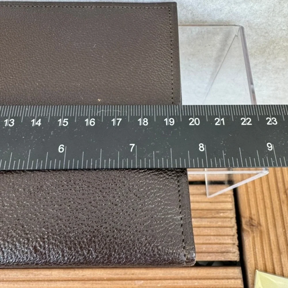 Vtg Prince Gardner Vintage Brown Morocco Leather Passport Travel Wallet